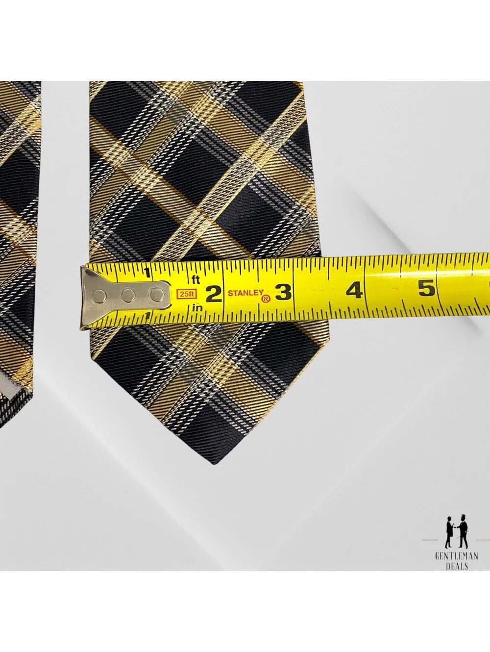 Burma Bibas Silk Mens Neck Tie Woven Tartan Glen Check Plaid  59 x3.3/4